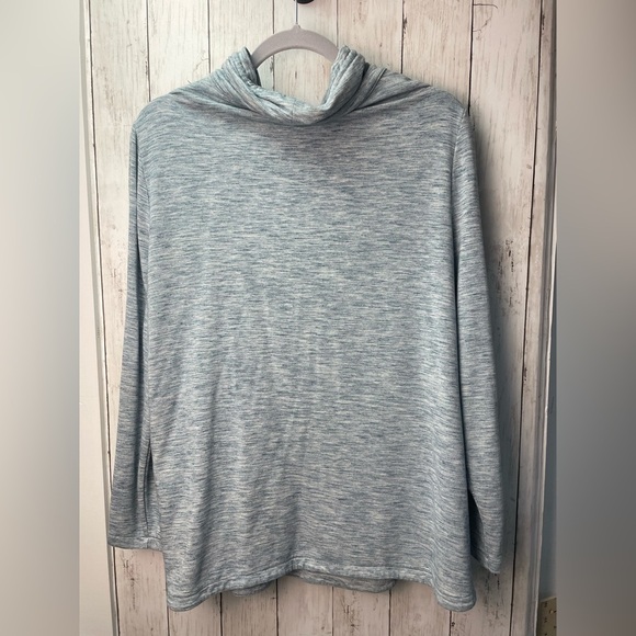 Light Blue Cowl Neck Pullover size XL - Picture 5 of 9